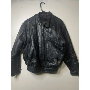 5 Heads Genuine Leather Biker/Riding Jacket Men’s Sz Small/Medium Black